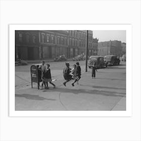 Children, South Side Of Chicago, Illinois By Russell Lee Art Print