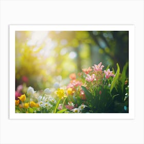 Spring Awakening With Blooming Flowers 1 Art Print