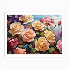 Irene's Roses Art Print