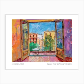 Barcelona From The Window Series Poster Painting 4 Art Print