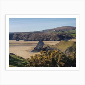 Three Cliffs Bay in Gower Art Print