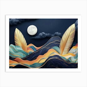 Feathers In The Sky Art Print