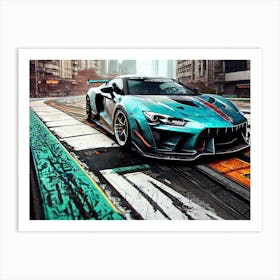 Futuristic Sports Car 41 Art Print