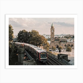 Public Transit In City Art Print