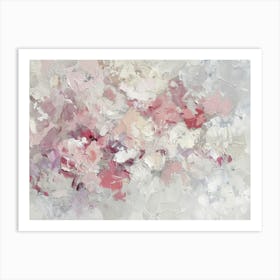 Abstract Of Pink And White Flowers Art Print