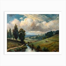 Stream In The Countryside Art Print