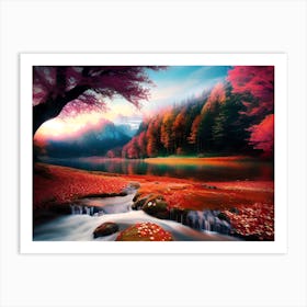 Autumn River Art Print