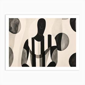 Black And White Abstract Painting 1 Art Print