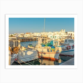 Greek Island Fishing Port Art Print