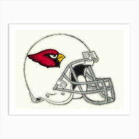 Arizona Cardinals Helmet Art Print