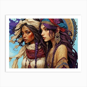 Gypsy Girls 01 Art Print