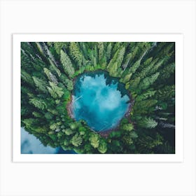 Aerial View Of A Lake Art Print