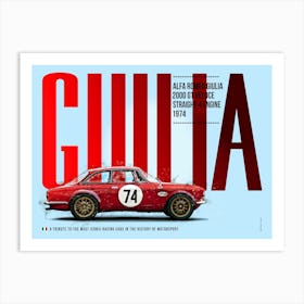 Alfa Romeo Giulia 2000 GT Veloce Art Print