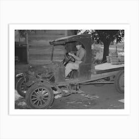 Tenant Farmer In Truck After Returning From Market In Muskogee, Oklahoma By Russell Lee Art Print