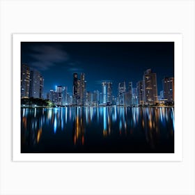 Urban Skyline With Skyscrapers 1 Art Print