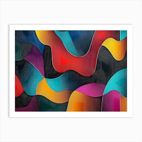 Colorful Image Depicting Different Colorful Shapes Art Print