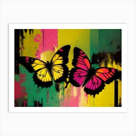 Two Colorful Butterflies 3 Art Print