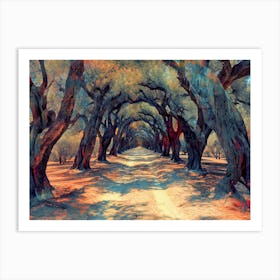 Olive Grove Metal Print Art Print