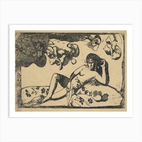 The Queen Of Beauty Langorous, Paul Gauguin Art Print