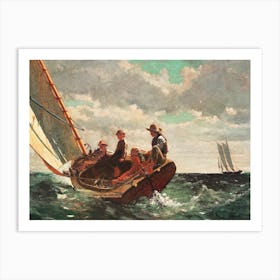 Breezing Up, A Fair Wind (ca. 1873–1876), Winslow Homer Art Print