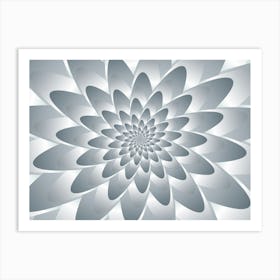 Swirl Flower Pattern Set 2 Art Print