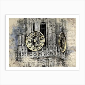 Clock Tower Art Print