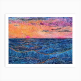 Sunset Over The Ocean 57 Art Print