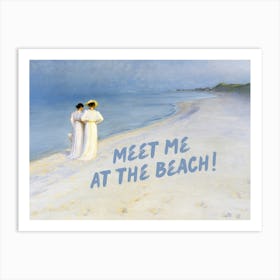 Meet me at the beach Art Print