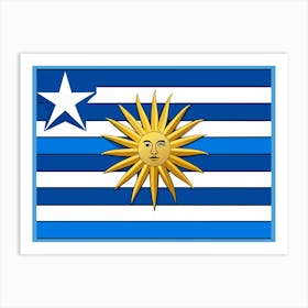 Flag Of Uruguay 1 Art Print