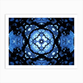 Blue Abstract Pattern From Spots 2 Art Print