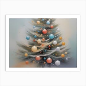 Abstract Christmas Tree 9 Art Print