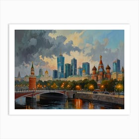 Moscow Skyline 4 Art Print