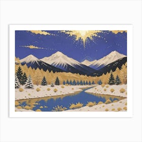 The Icy Path: A Winter Journey 3 Art Print