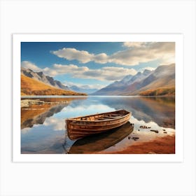 Boat On A Lake 3 Art Print