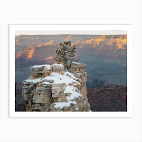 Snowy Ridge In Grand Canyon Art Print