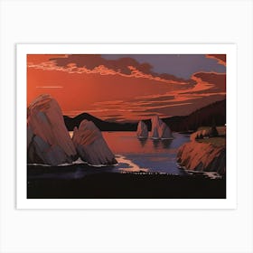 Sunset Painting Art Print