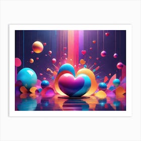 Colorful Heart Creative 6 Art Print