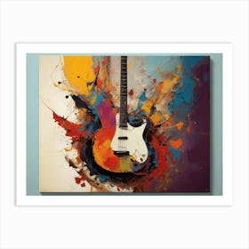 Abstract Guitar Painting Art Print