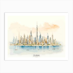 Dubai Uae Modern Cityscape Art Print