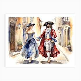 Pirate Couple Art Print