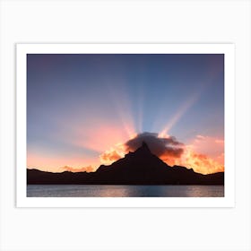 Sunset In Bora Bora Art Print