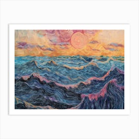 Sunset Over The Ocean 56 Art Print