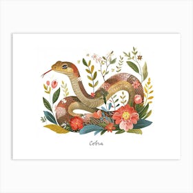 Little Floral Cobra 5 Poster Art Print