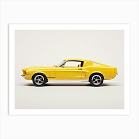 Toy Car 67 Ford Mustang Coupe Yellow Art Print