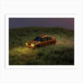 Car In The Field Art Print