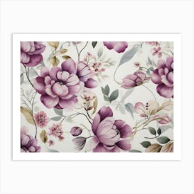 Purple Flowers Art Print