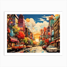 Cityscape Painting Art Print