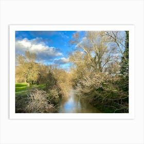 River In Winter Art Print