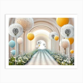 Dandelion Path Art Print