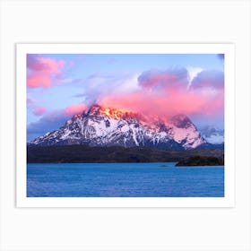 Majestic Vistas Of The Torres Del Paine Mountains by OLena Art  Art Print